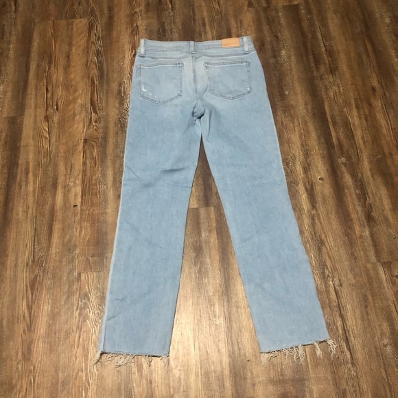 Paige Amber Jeans Women's 28 Straight Leg in Camille Wash Frayed Hem Denim - Picture 5 of 7